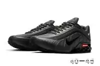 nike air shox r4 off white flywire trainers carbon gray black